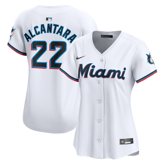 Miami Marlins Sandy Alcantara Nike Women's Home Limited Player Jersey – White