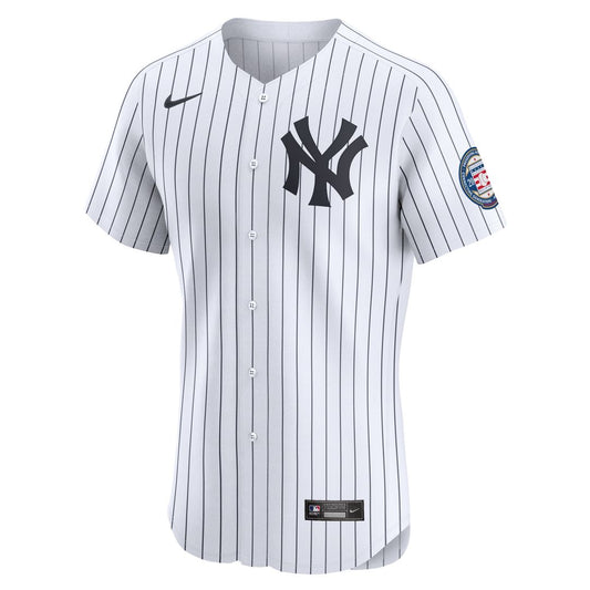 New York Yankees Derek Jeter Nike Home 2020 Hall of Fame Induction Patch Elite Player Jersey - White
