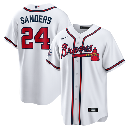 Atlanta Braves Deion Sanders Nike Home Retired Player Replica Jersey - White
