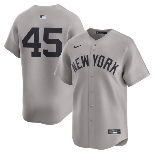 New York Yankees Gerrit Cole Nike Road Limited Player Jersey - Gray