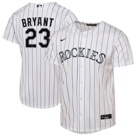 Colorado Rockies Kris Bryant Nike Youth Home Replica Player Jersey - White