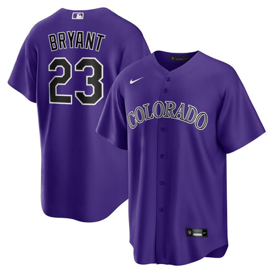 Colorado Rockies Kris Bryant Nike Alternate Replica Player Jersey - Purple