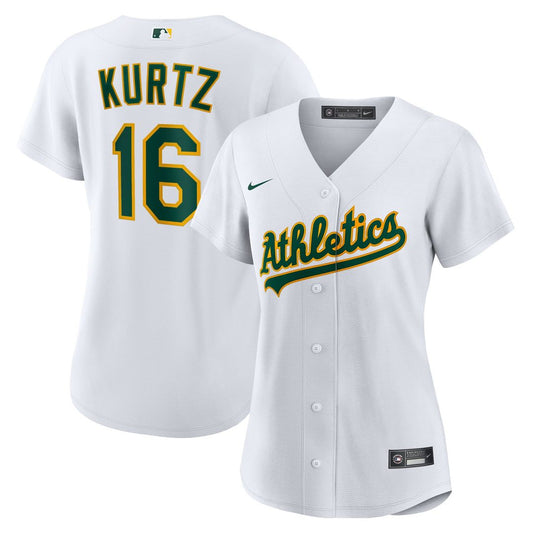 Athletics Nick Kurtz Nike Women's Home Replica Player Jersey - White