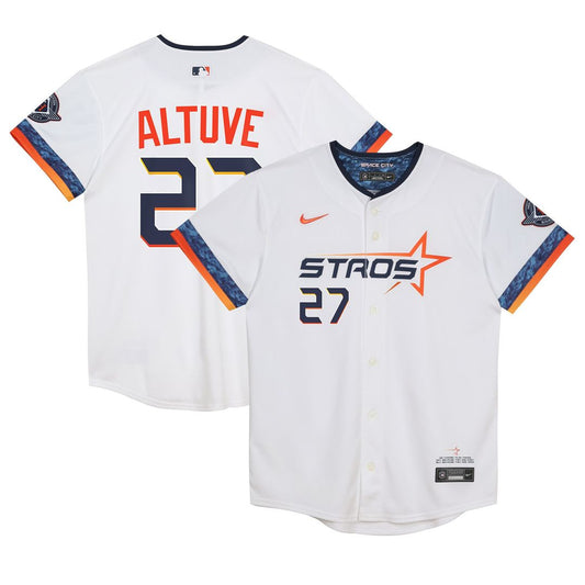 Houston Astros Jose Altuve Nike Preschool 2025 City Connect Limited Player Jersey - White