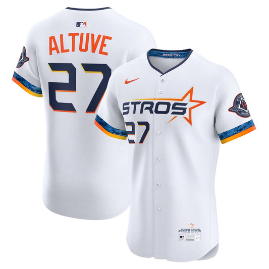 Houston Astros Jose Altuve Nike 2025 City Connect Elite Player Jersey - White