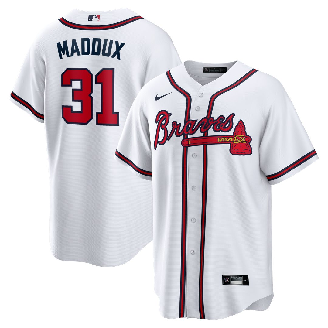 Atlanta Braves Greg Maddux Nike Home Retired Player Replica Jersey - White