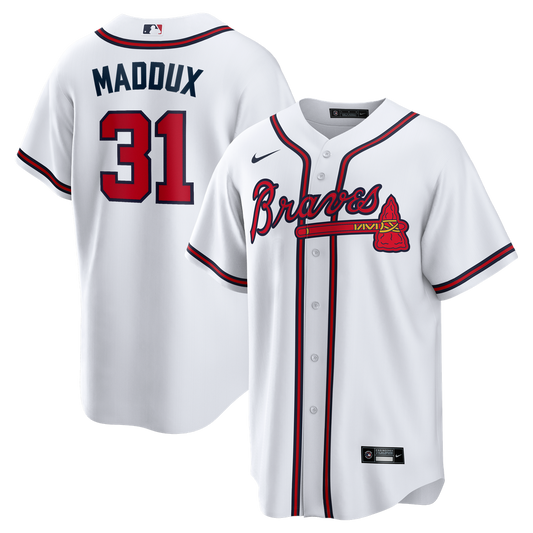 Atlanta Braves Greg Maddux Nike Home Retired Player Replica Jersey - White