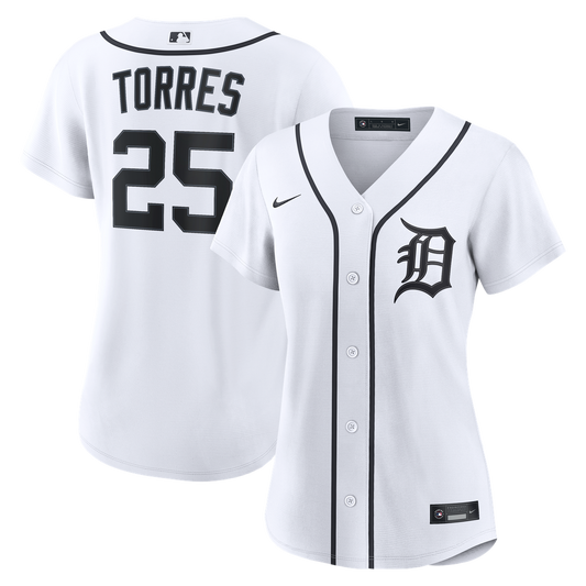 Detroit Tigers Gleyber Torres Nike Women's Home Replica Jersey - White